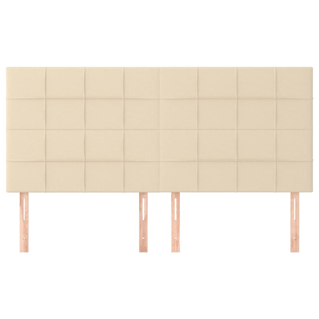 vidaXL Κεφαλάρια Κρεβατιού 4 τεμ. Κρεμ 90x5x78/88 εκ. Υφασμάτινο