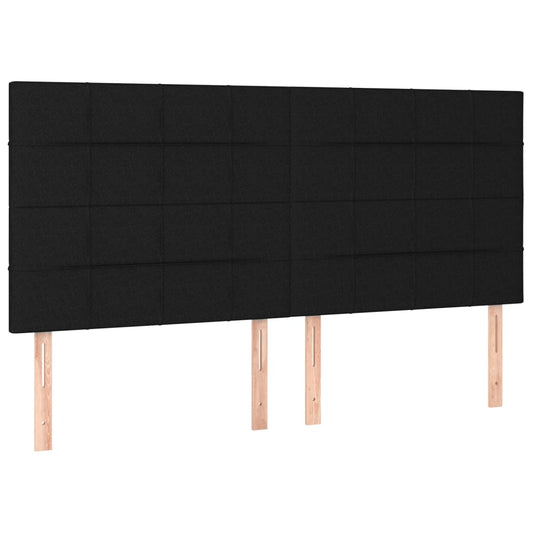 vidaXL Κεφαλάρι Μαύρο 200x5x118/128 εκ. Ύφασμα