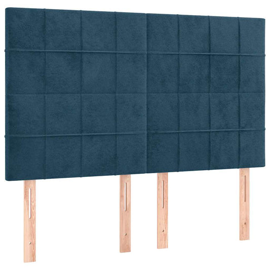 vidaXL Κεφαλάρι Σκούρο Μπλε Βελούδινο 144x5x118/128 εκ.