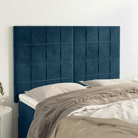 vidaXL Κεφαλάρι Σκούρο Μπλε Βελούδινο 144x5x118/128 εκ.