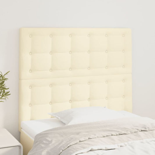 vidaXL Κεφαλάρι Κρεμ 100x5x118/128 εκ. από Συνθετικό Δέρμα