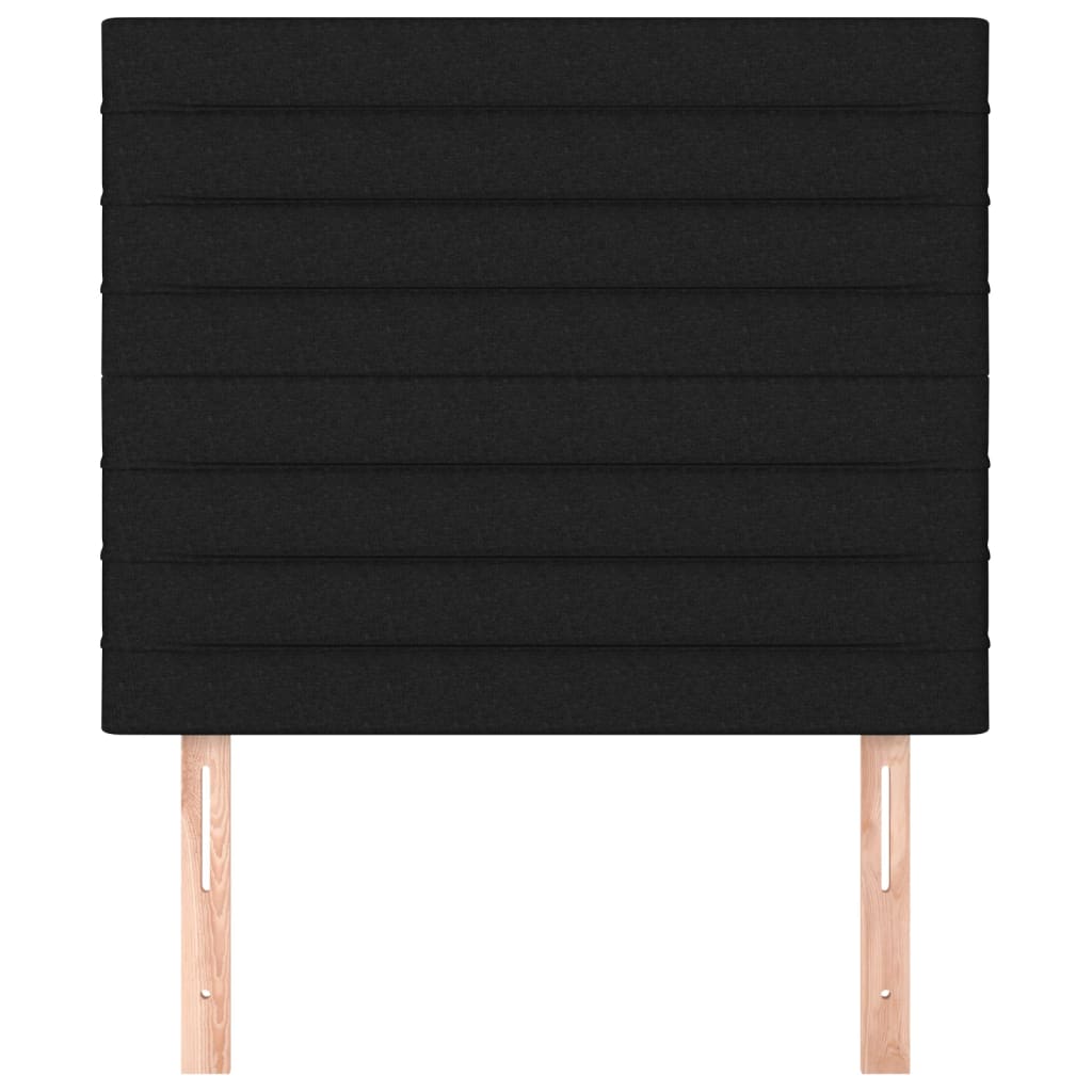 vidaXL Κεφαλάρια Κρεβατιού 2 τεμ. Μαύρο 100x5x78/88 εκ. Υφασμάτινο