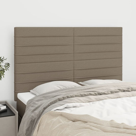 vidaXL Κεφαλάρι Κρεβατιού Μπεζ 144x5x118/128 εκ. Ύφασμα