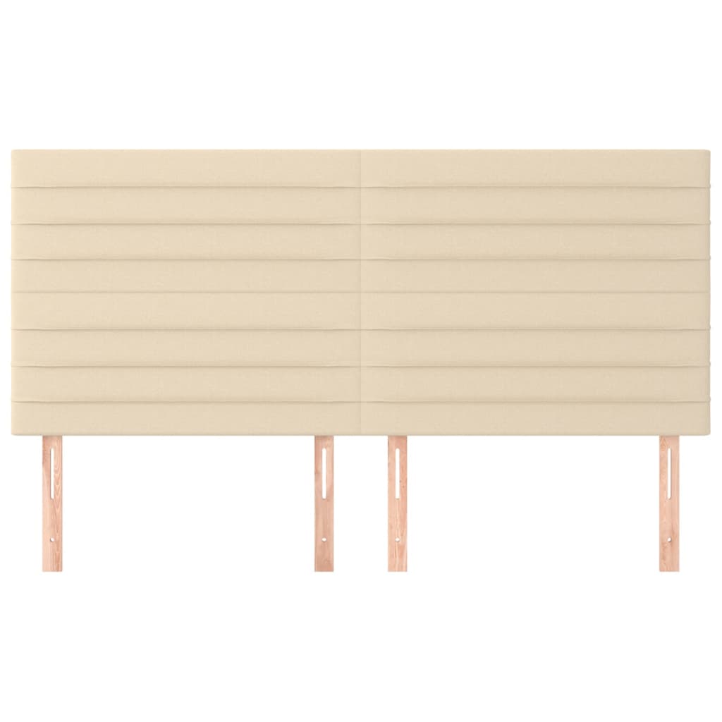 vidaXL Κεφαλάρια Κρεβατιού 4 τεμ. Κρεμ 80 x 5 x 78/88 εκ. Υφασμάτινο