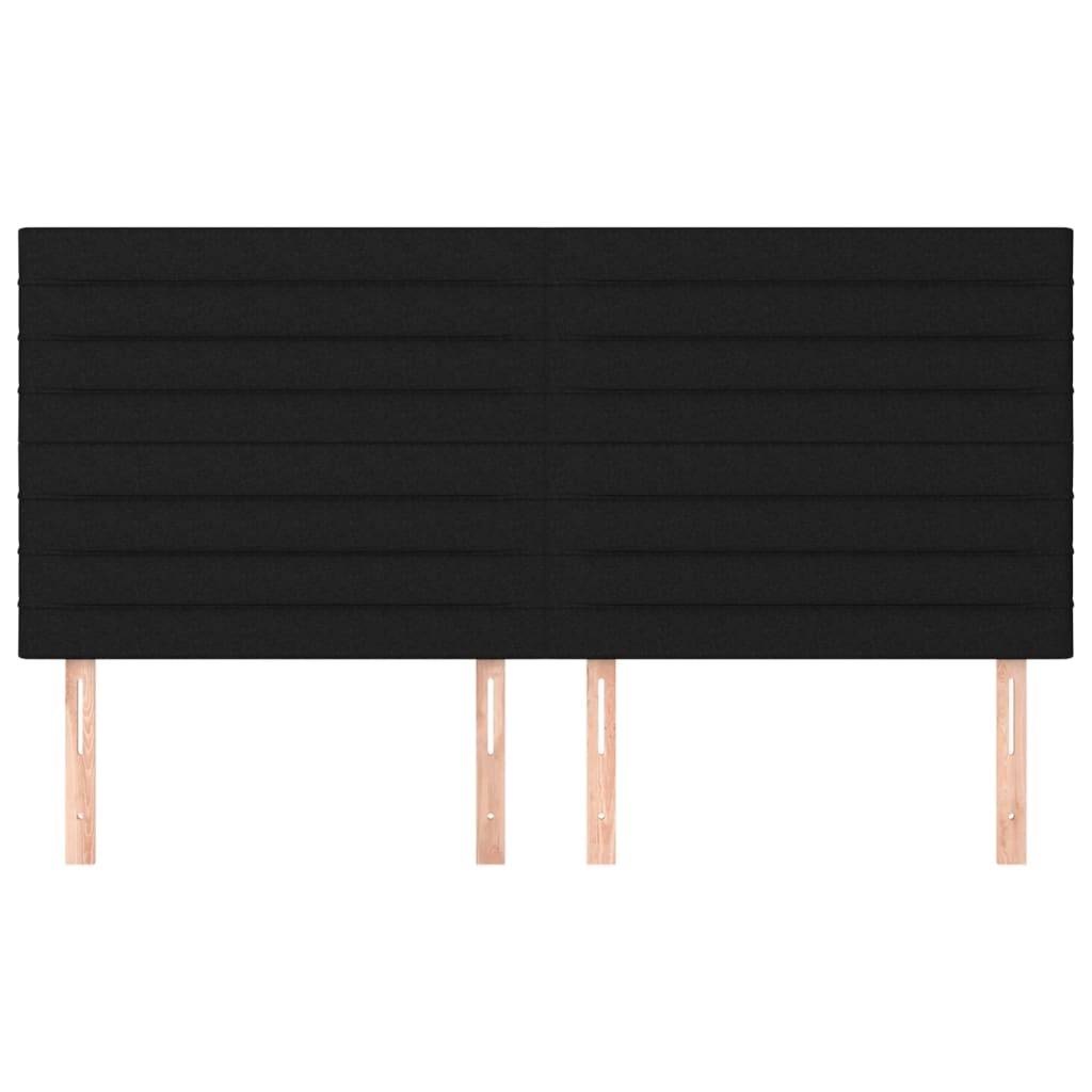 vidaXL Κεφαλάρια Κρεβατιού 4 τεμ. Μαύρο 100x5x78/88 εκ. Υφασμάτινο