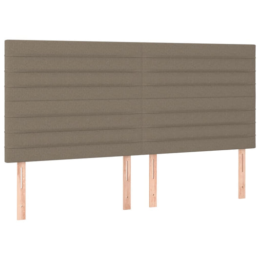 vidaXL Κεφαλάρι Κρεβατιού Μπεζ 200x5x118/128 εκ. Ύφασμα