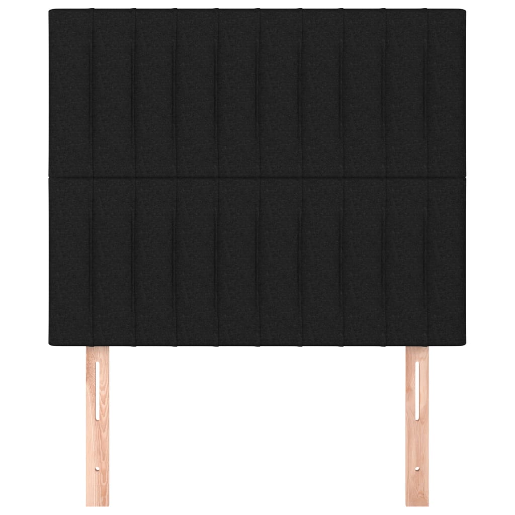 vidaXL Κεφαλάρι Μαύρο 90x5x118/128 εκ. Ύφασμα