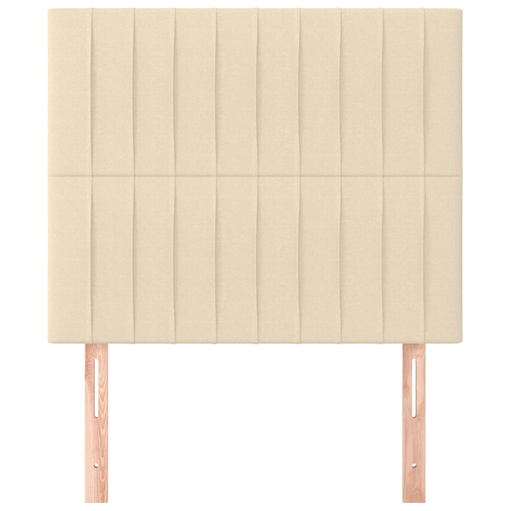 vidaXL Κεφαλάρι Κρεμ Ύφασμα 100x5x118/128 εκ.