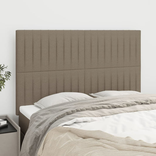 vidaXL Κεφαλάρι Κρεβατιού Μπεζ 144x5x118/128 εκ. Ύφασμα
