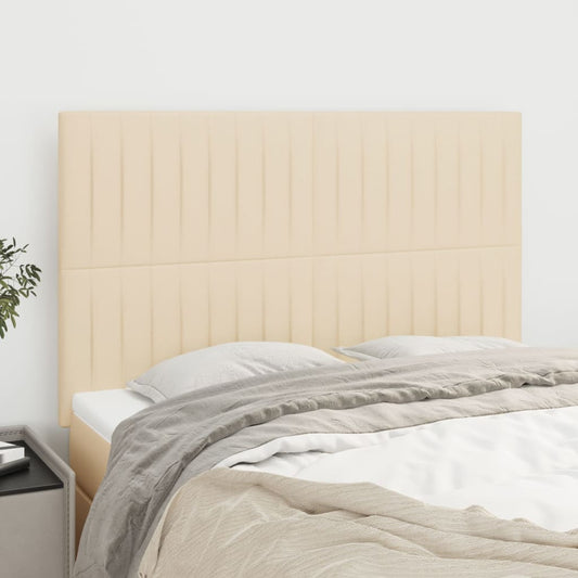 vidaXL Κεφαλάρι Κρεμ 144x5x118/128 εκ. Ύφασμα