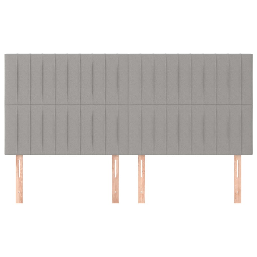 vidaXL Κεφαλάρι Ανοιχτό Γκρι 160x5x118/128 εκ. Ύφασμα