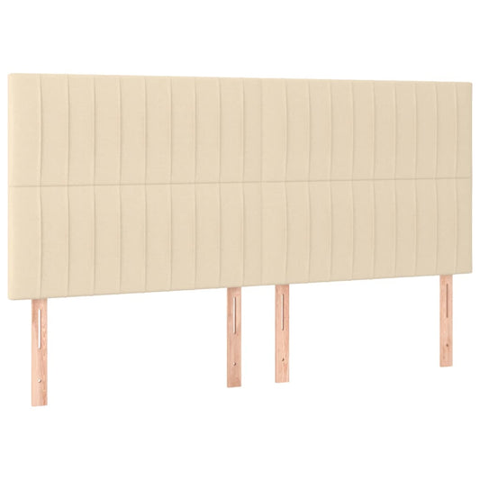 vidaXL Κεφαλάρι Κρεμ 160x5x118/128 εκ. Ύφασμα
