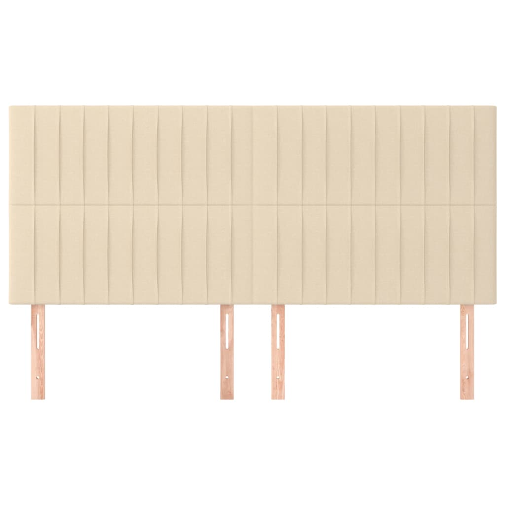 vidaXL Κεφαλάρι Κρεμ 180x5x118/128 εκ. Ύφασμα