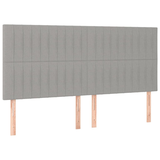 vidaXL Κεφαλάρι Ανοιχτό Γκρι 200x5x118/128 εκ. Ύφασμα