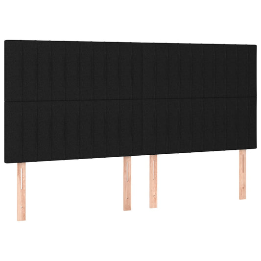 vidaXL Κεφαλάρι Μαύρο 200x5x118/128 εκ. Ύφασμα
