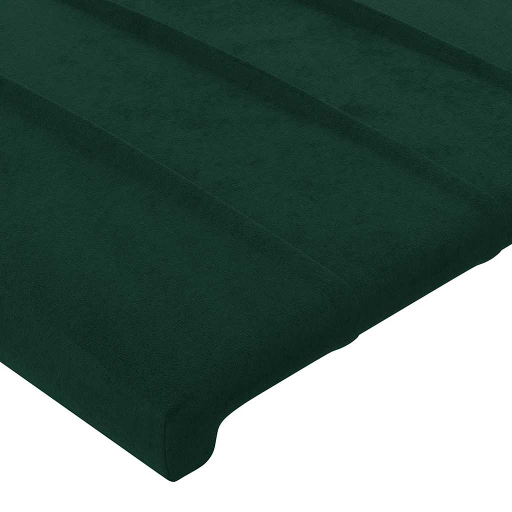 vidaXL Κεφαλάρι Σκούρο Πράσινο Βελούδινο 144x5x118/128 εκ.