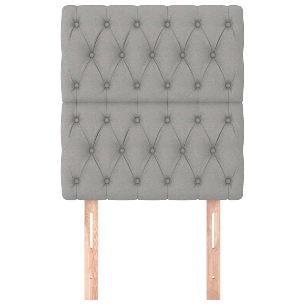 vidaXL Κεφαλάρι Ανοιχτό Γκρι 80x7x118/128 εκ. Ύφασμα