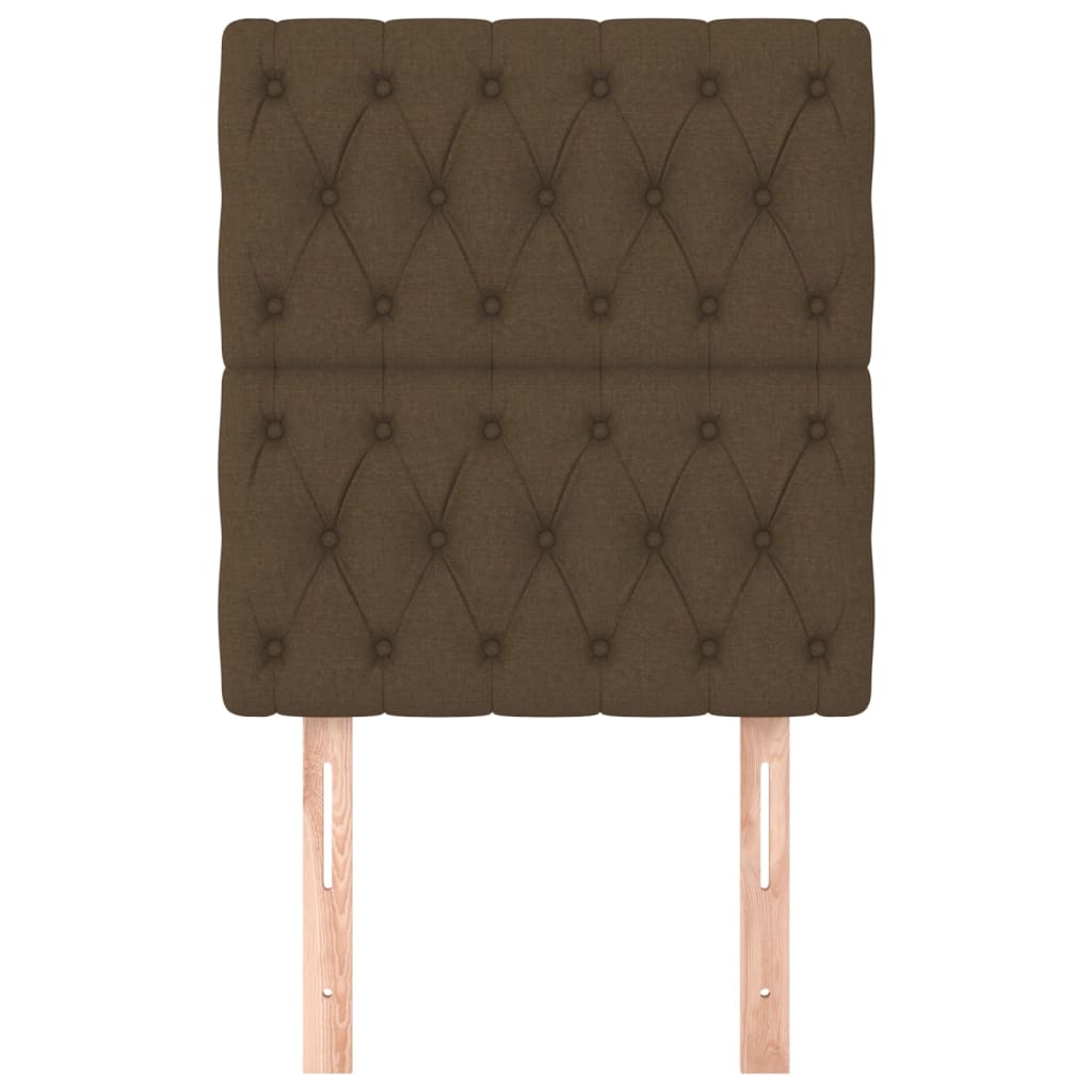 vidaXL Κεφαλάρι Κρεβατιού Σκούρο Καφέ 80x7x118/128 εκ. Ύφασμα