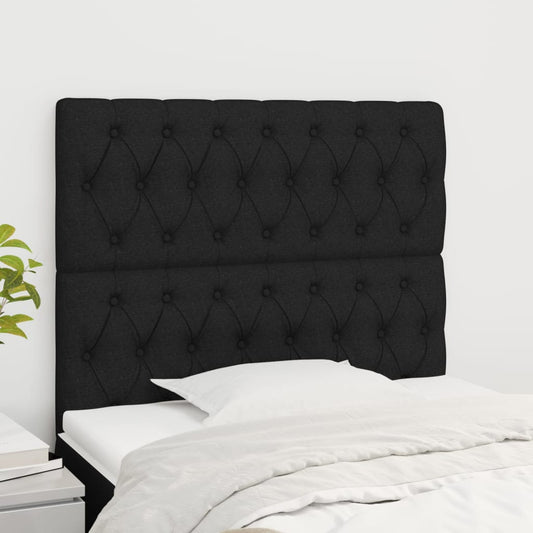 vidaXL Κεφαλάρι Μαύρο 90x7x118/128 εκ. Ύφασμα