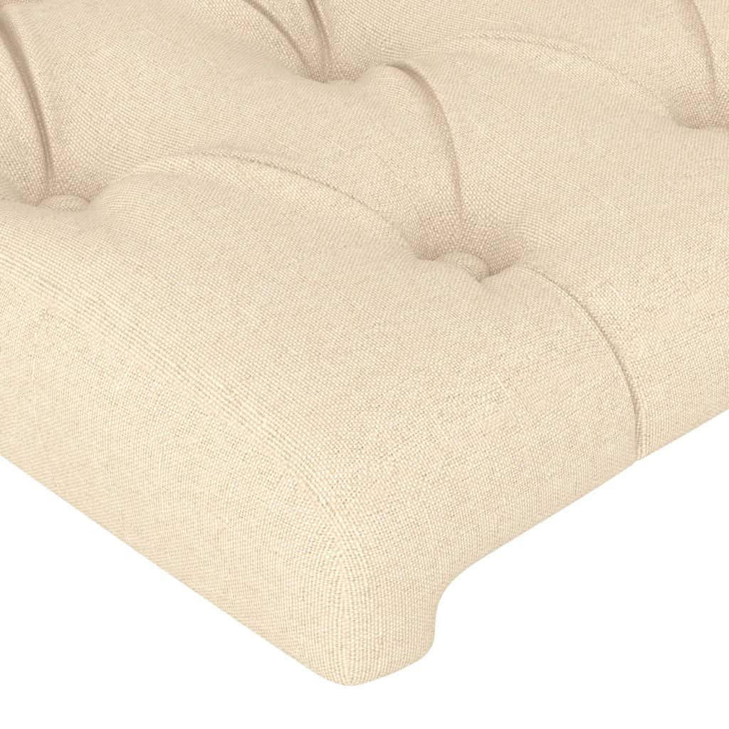 vidaXL Κεφαλάρι Κρεμ 90x7x118/128 εκ. Ύφασμα