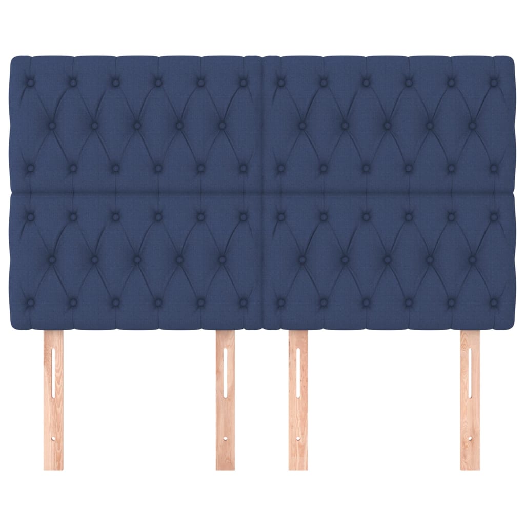 vidaXL Κεφαλάρι Μπλε 144x7x118/128 εκ. Ύφασμα