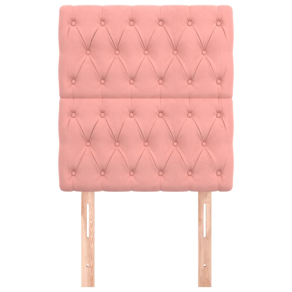 vidaXL Κεφαλάρι Ροζ Βελούδινο 80x7x118/128 εκ.