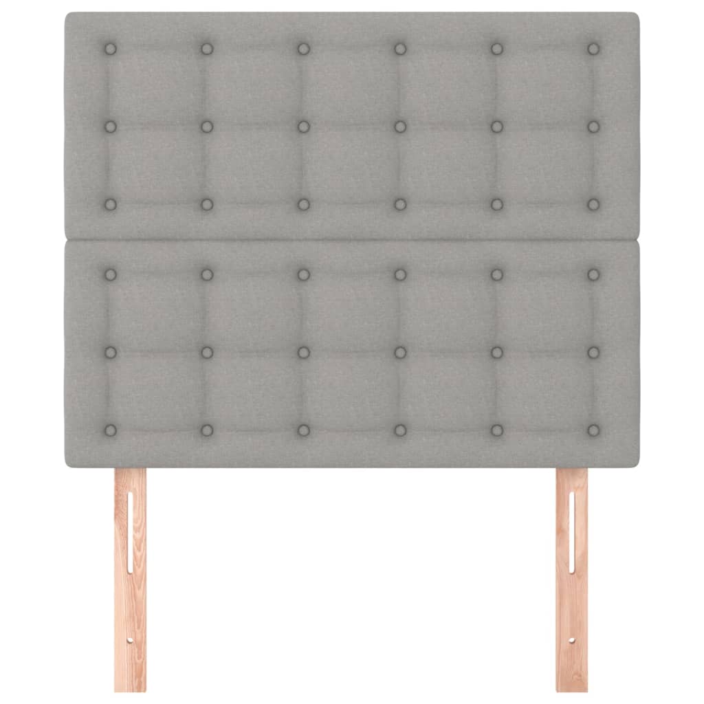 vidaXL Κεφαλάρια Κρεβατιού 2 τεμ. Αν. Γκρι 90x5x78/88 εκ. Υφασμάτινο