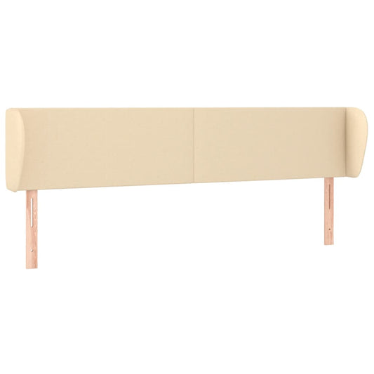 vidaXL Κεφαλάρι με Πτερύγια Κρεμ 183x23x78/88 εκ. Υφασμάτινο