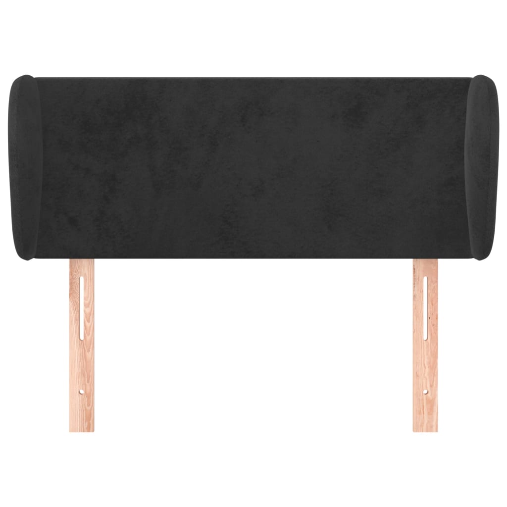 vidaXL Κεφαλάρι με Πτερύγια Μαύρο 93x23x78/88 εκ. Βελούδινο