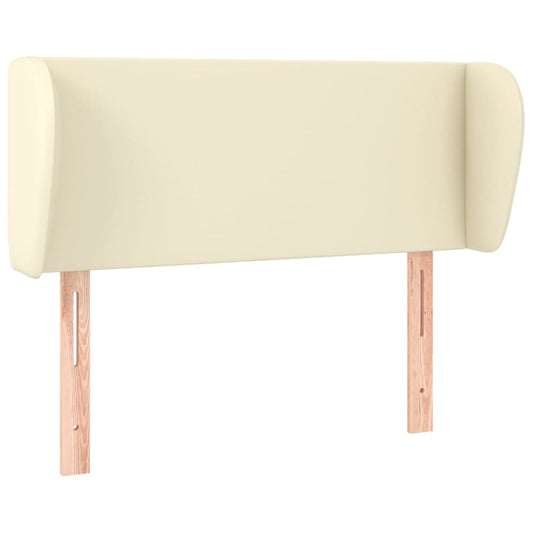vidaXL Κεφαλάρι με Πτερύγια Κρεμ 93x23x78/88 εκ. Συνθετικό Δέρμα