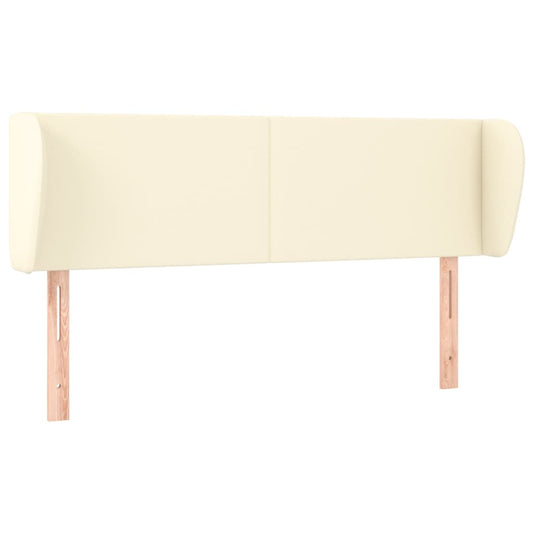 vidaXL Κεφαλάρι με Πτερύγια Κρεμ 147x23x78/88 εκ. Συνθετικό Δέρμα