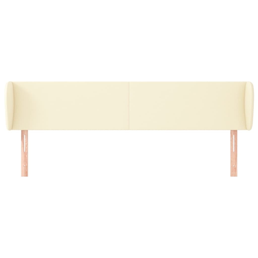 vidaXL Κεφαλάρι με Πτερύγια Κρεμ 163x23x78/88 εκ. Συνθετικό Δέρμα