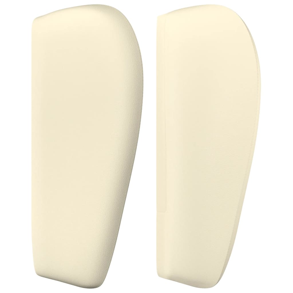 vidaXL Κεφαλάρι με Πτερύγια Κρεμ 163x23x78/88 εκ. Συνθετικό Δέρμα