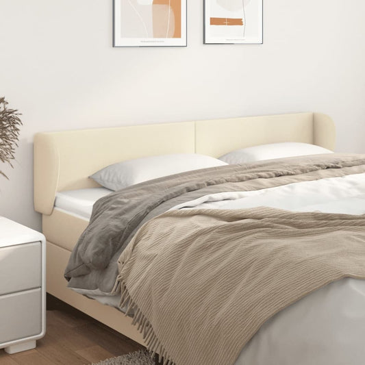 vidaXL Κεφαλάρι με Πτερύγια Κρεμ 163x23x78/88 εκ. Συνθετικό Δέρμα