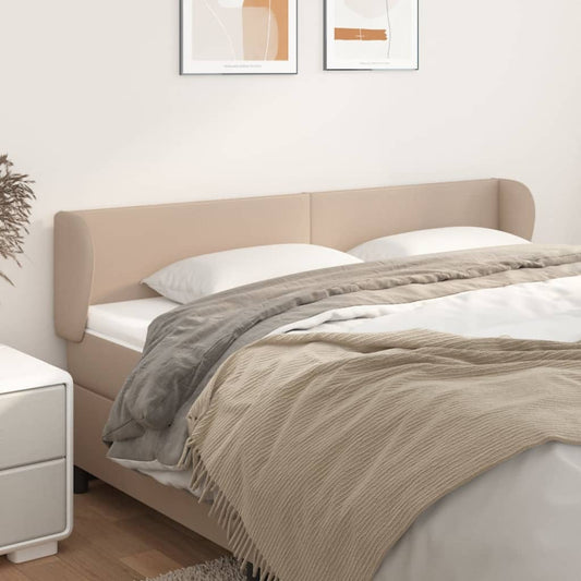 vidaXL Κεφαλάρι με Πτερύγια Καπουτσίνο 183x23x78/88εκ. Συνθετικό Δέρμα