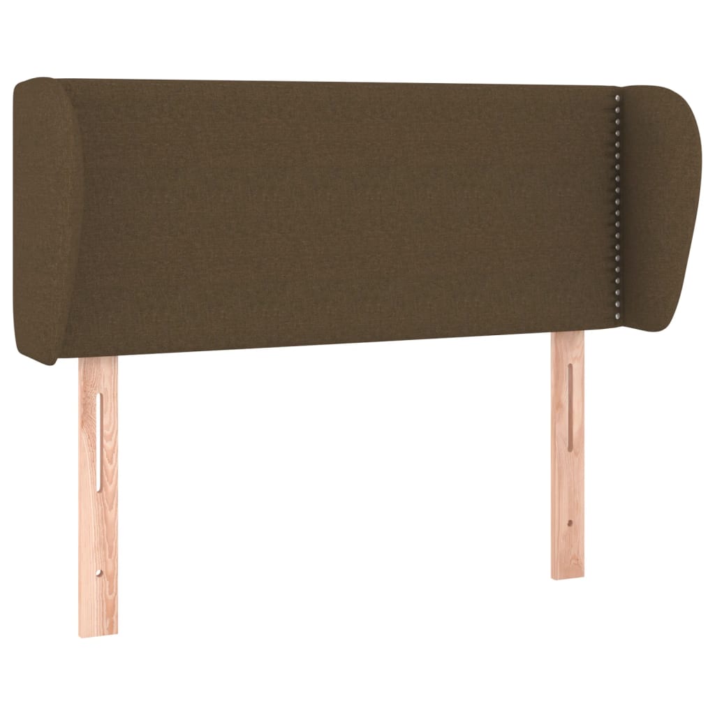 vidaXL Κεφαλάρι με Πτερύγια Σκούρο Καφέ 103x23x78/88 εκ. Υφασμάτινο