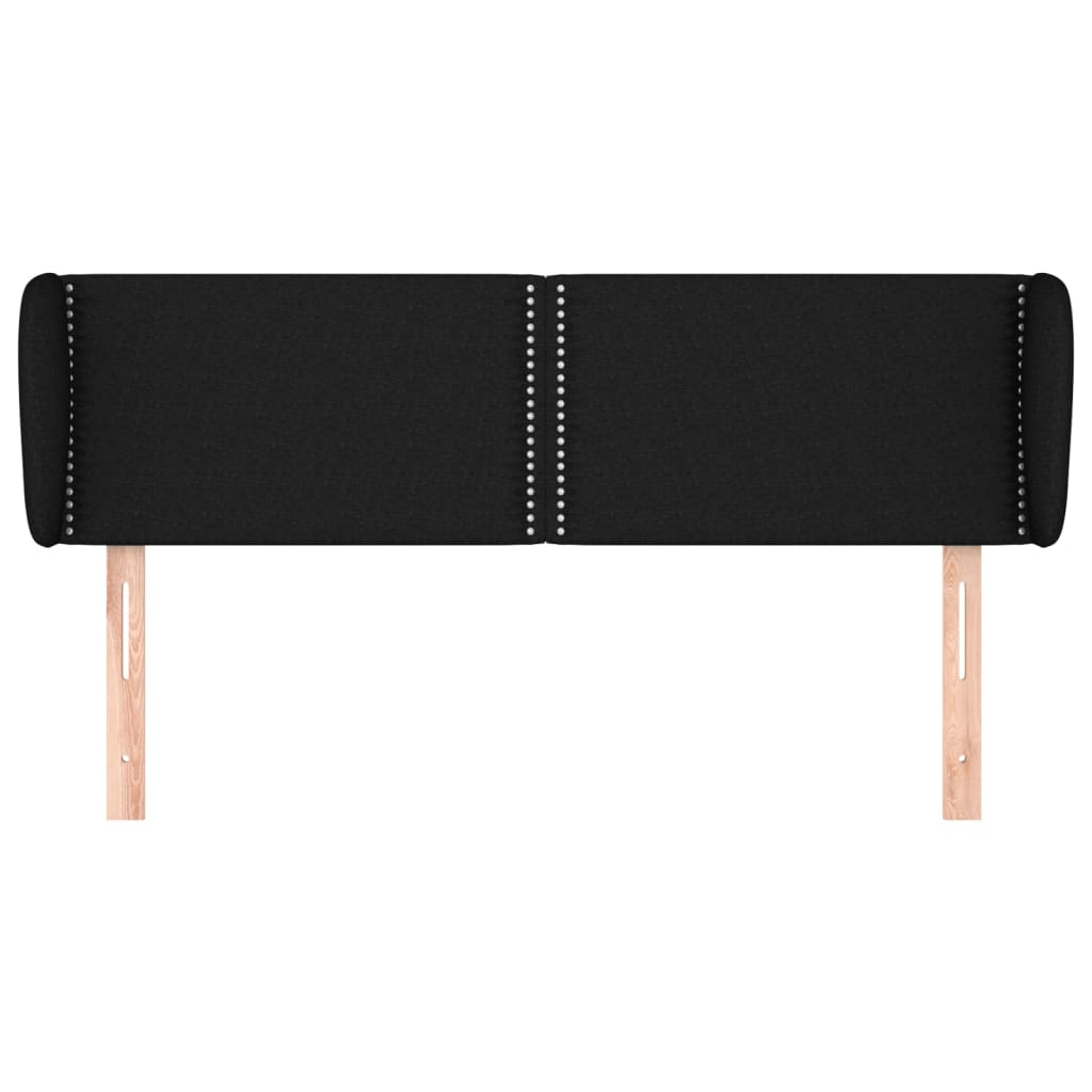 vidaXL Κεφαλάρι με Πτερύγια Μαύρο 147 x 23 x 78/88 εκ. Υφασμάτινο