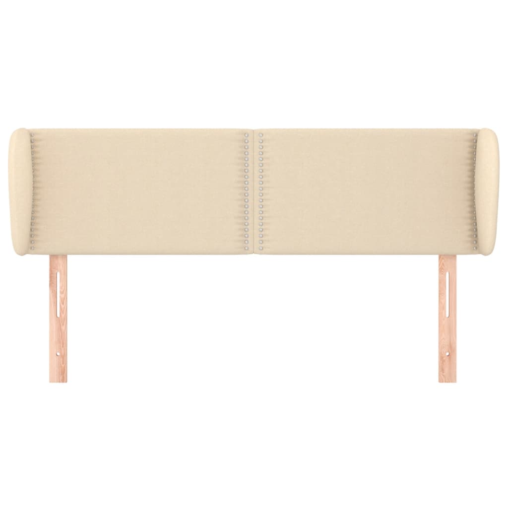 vidaXL Κεφαλάρι με Πτερύγια Κρεμ 147 x 23 x 78/88 εκ. Υφασμάτινο