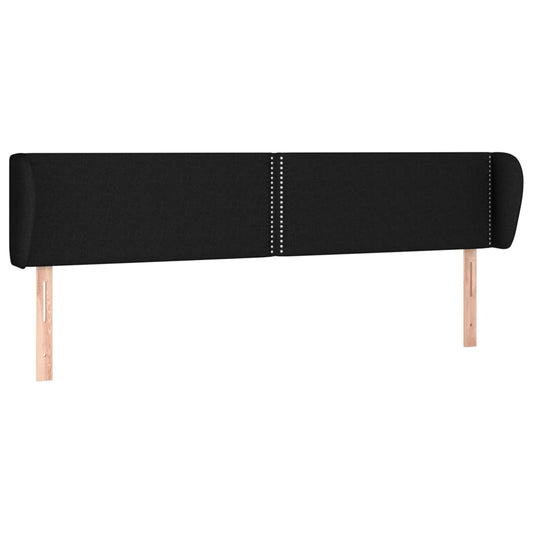 vidaXL Κεφαλάρι με Πτερύγια Μαύρο 163x23x78/88 εκ. Υφασμάτινο