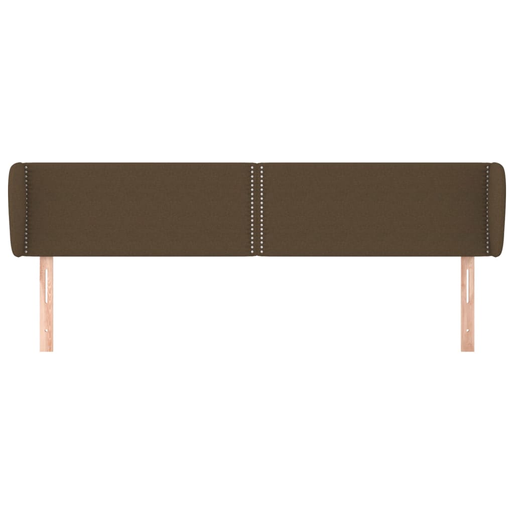 vidaXL Κεφαλάρι με Πτερύγια Σκούρο Καφέ 183x23x78/88 εκ. Υφασμάτινο