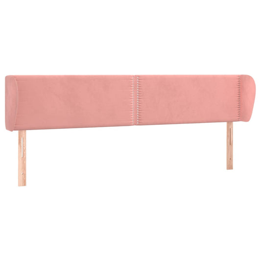 vidaXL Κεφαλάρι με Πτερύγια Ροζ 183x23x78/88 εκ. Βελούδινο