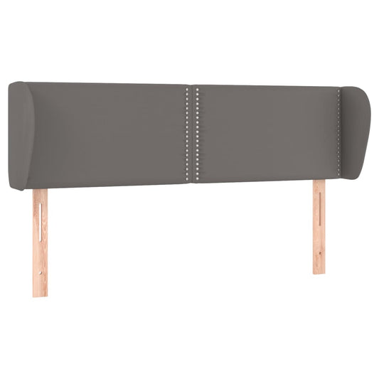 vidaXL Κεφαλάρι με Πτερύγια Γκρι 147x23x78/88 εκ. Συνθετικό Δέρμα