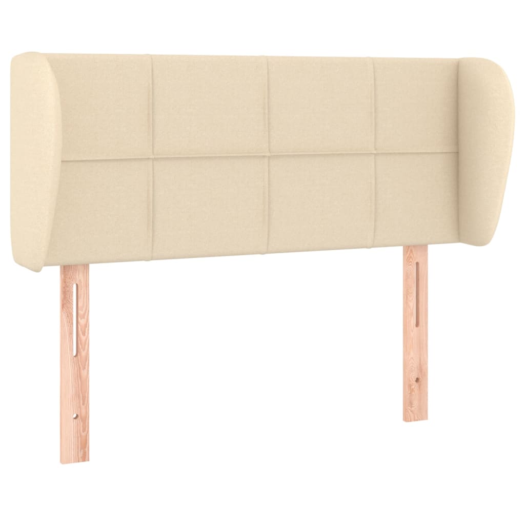 vidaXL Κεφαλάρι με Πτερύγια Κρεμ 83 x 23 x 78/88 εκ. Υφασμάτινο
