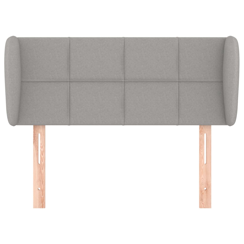 vidaXL Κεφαλάρι με Πτερύγια Ανοιχτό Γκρι 93x23x78/88 εκ. Υφασμάτινο