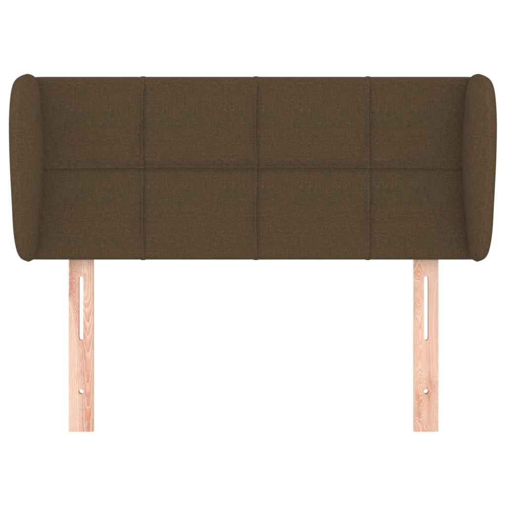 vidaXL Κεφαλάρι με Πτερύγια Σκούρο Καφέ 93x23x78/88 εκ. Υφασμάτινο