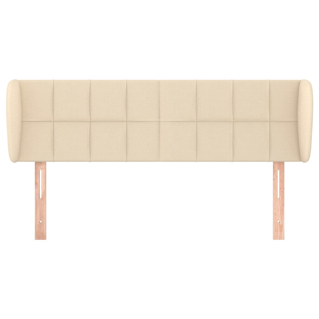 vidaXL Κεφαλάρι με Πτερύγια Κρεμ 147 x 23 x 78/88 εκ. Υφασμάτινο