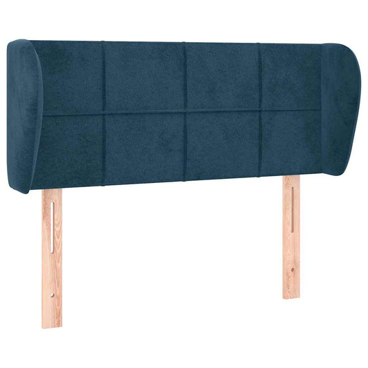 vidaXL Κεφαλάρι με Πτερύγια Σκούρο Μπλε 83x23x78/88 εκ. Βελούδινο