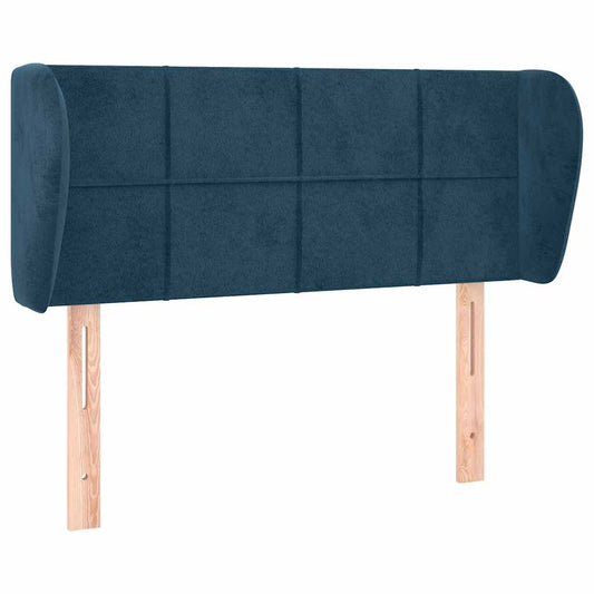 vidaXL Κεφαλάρι με Πτερύγια Σκούρο Μπλε 93x23x78/88 εκ. Βελούδινο