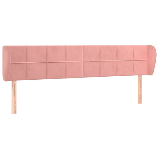 vidaXL Κεφαλάρι με Πτερύγια Ροζ 183x23x78/88 εκ. Βελούδινο
