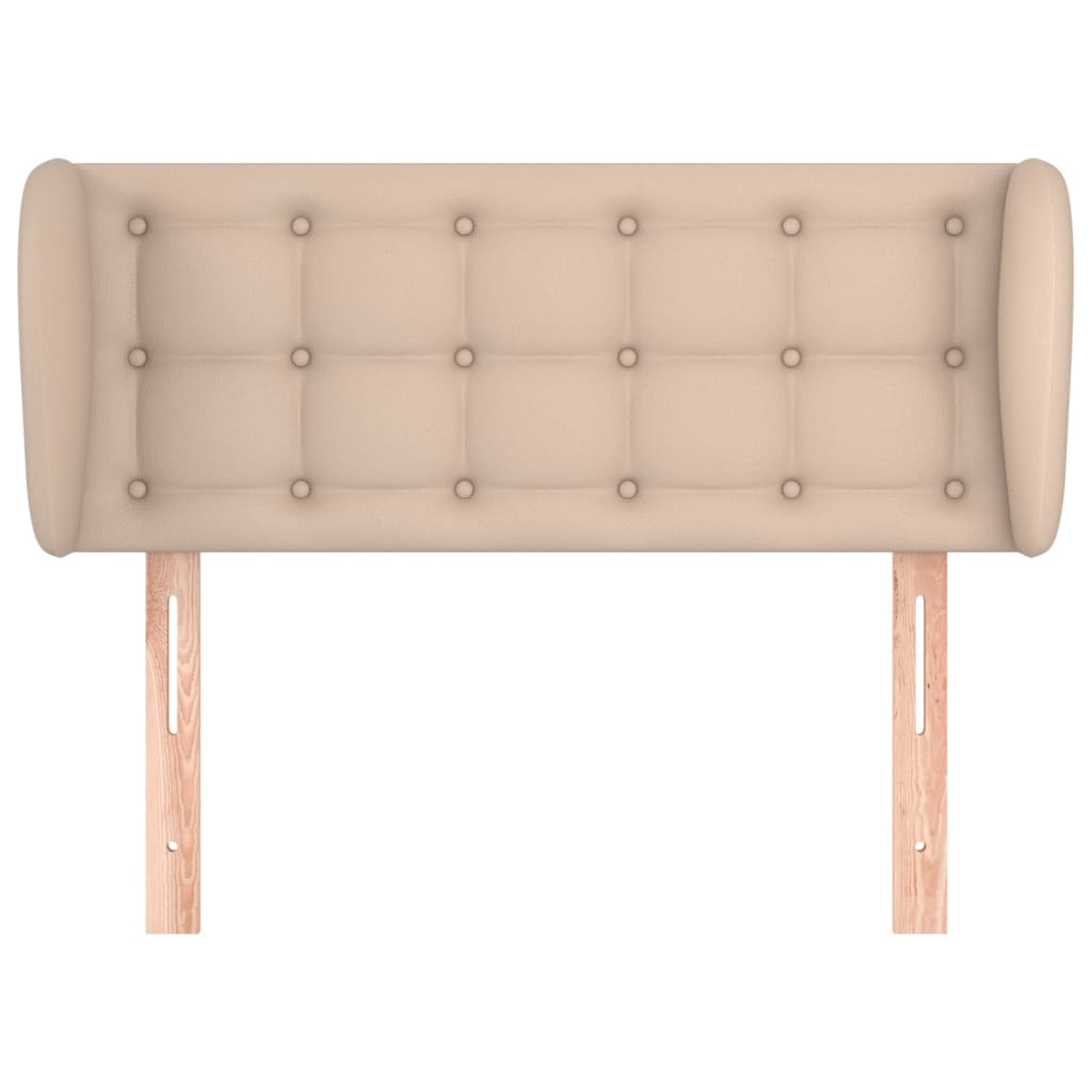 vidaXL Κεφαλάρι με Πτερύγια Καπουτσίνο 93x23x78/88 εκ. Συνθετικό Δέρμα